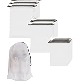 15 Pack Shoe Bags for Travel, PE Waterproof Clear Drawstring Shoe Bag Large Portable Shoe Storage Bag for Men & Women Ideal for Luggage, Backpack, Gym and Daily Storage, Multi-Size