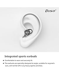 Auriculares Bluetooth auriculares inalámbricos auriculares Bluetooth graves profundos Diso a prueba de sudor deporte auricular inalámbrico con caja de carga construido en micrófono fácil de combinar