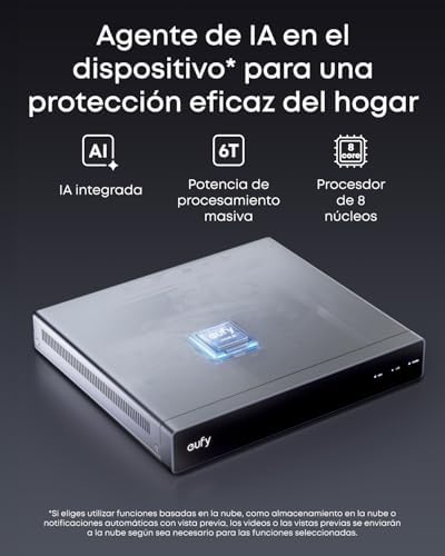 eufy SoloCam S4 NVR PoE: 8 Canales (ampliables a 16), IA Local