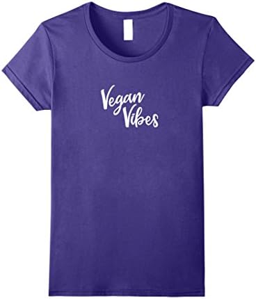 Womens Vegan Vibes T-Shirt for Men and Women Large Purple