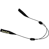 Cablz Zipz XL Adjustable Eyewear Retainer | Adjustable, Lightweight, Low Profile, Off-The-Neck Eyewear Retainer Strap | Black