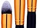 BEAKEY Makeup Brush Set, Premium Synthetic Kabuki Foundation Face Powder Blush Eyeshadow Makeup Brush Kit with Blender Sponge and Brush Cleaner (10+2pcs, GOLDEN-BLACK)