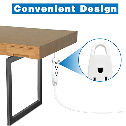 12-Feet 3 Outlet Extension Cord, Kasonic [UL Listed] 16/3 SPT-3; Triple Wire Grounded; Multi-Outlet; 13 Amp- 125V- 1625 Watts (12 Feet-2Pack) - Thumbnail 5