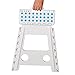 KARMAS PRODUCT Super Strong Folding Step Stool 15 in Portable Carrying Handle for Adults and Kids.Great for Kitchen White