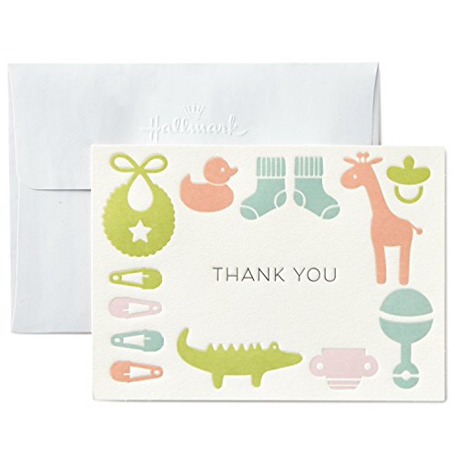 Hallmark Baby Shower Thank You Cards, Gender Neutral (10 Cards with Envelopes for Baby Boy or Baby Girl)