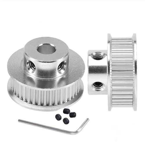 PoPprint GT2 6mm 40 teeth 8mm bore Aluminum Timing Pulley for width 6 mm GT2 belt (Pack of 2)