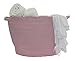 Large Cotton Rope Storage Basket Laundry Basket for Kids Nursery Decor,Toys Organizer (Pink XL)
