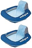 Kelsyus Floating Pool Lounger Inflatable Chair - Blue (Set of 2) | 80035