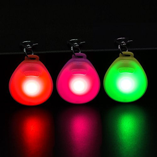 Higo LED Dog Tags, Pack of 3PCS Light Up Clip-on Pet ID Tags Key-Chain, Glow in The Dark Blinking Dog Safety Light Pendants Make Your Dogs Visible& Safe at Night (Red, Pink, Green) - Thumbnail 5