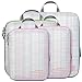 Compression Packing Cubes, Lifinity 4 Pcs Expandable Luggage Organizers Travel Cubes for Packing with Durable Zipper