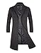 APTRO Men's Luxury Full Length Wool Trench Coat Long Wool Overcoat Winter Windbreaker 1817 Grey M