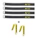 Squat Rack Straps and Chart Hooks - Compatible with Crossover Cord Shoulder Resistance Bands - Crossover Symmetry