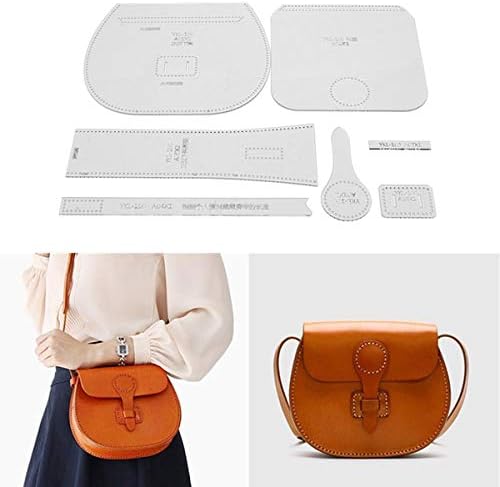 Loune Week Acrylic Pattern Stencil Template Shoulder Bag Handmade Leather Craft Tool DIY Template Set