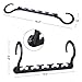 SONGMICS Magic Hangers 10 Pack, Heavy Duty Closet Organizer Space Saving Clothing Hangers Hold up to 33 lb 10 Clothes per Hanger, Plastic Gray UCRP23G-10