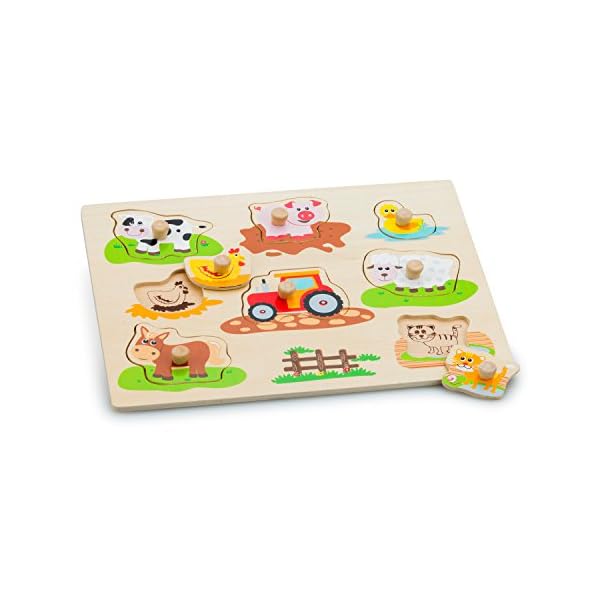 New Classic Toys - 10537 - Steckpuzzle - Bauernhof