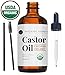 Castor Oil (2oz) USDA Certified Organic, 100% Pure, Cold Pressed, Hexane Free by Kate Blanc. Stimulate Growth for Eyelashes, Eyebrows, Hair. Lash Growth Serum. Brow Treatment. FREE Mascara Starter Kit primary