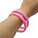 JSEA P 2pcs 10mm Acrylic Candy Color Bracelets Bangle Set Red Blue White Pink Bracelet