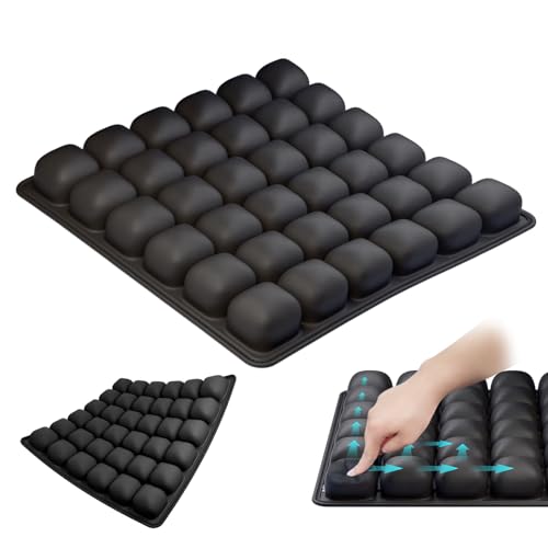ANGECM8 Cojín de Viaje Inflable para Vuelos Largos, Cojines de Asiento de Aire 3D con Accesorios Inflables para Silla de Oficina, Silla de Ruedas, Coches, Vida en Casa (36 Bolsas)