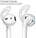 Ear Hooks Covers Accessories Tips Compatible with Apple Airpods EarPods Earphones Earbuds Headphones[Anti-Slip,Precise Cutouts ] 4 Pairs Clear by Lunies