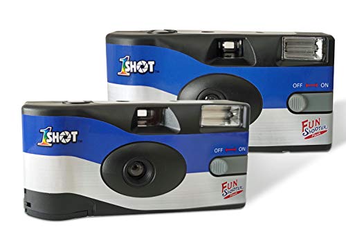 Einwegkamera, 35 mm Film, Einmalgebrauch, One Shot Fun Shooter 400 ASA/ISO 27 Belichtungen mit Blitz, 2er-Pack – Bild 8