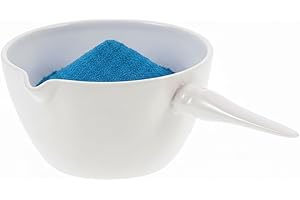 ULTECHNOVO 200Ml Round Evaporating Dish with Handle Porcelain Laboratory Container for Evaporation Heating and Concentration 