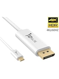 USB C to DisplayPort Adapter Cable(5.9ft/1.8m), YRMJK(4K@60Hz)USB Type C(Thunderbolt 3 Compatible) to DP Cable for 2017 iMac,2017/2016 MacBook Pro,MacBook 12",Galaxy Note 8/S8/S8 Plus,HTC U11