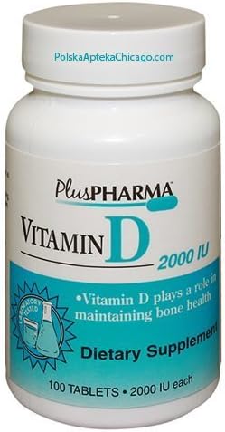 PLUSPHARMA VITAMIN D3 2000 IU 100CT TABLETS by Vitamin D3