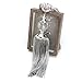 Crystal Beaded Curtain Tie Back 2pcs Tassel Tie Backs for Curtain Beautiful Curtain Holdback Rope(Silver)