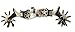 American Heritage Jingle Bob Spurs 10 Point Rowl Engraved Silver