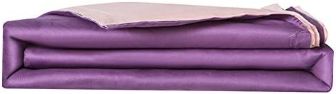 YiChen Comfortable 100% Cotton 2 Solid Color Patched Duvet Cover ,Twin,Purple-Light Pink