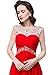 Red Beaded Chiffon Bridesmaid dresses for Weddings Short,Red,12