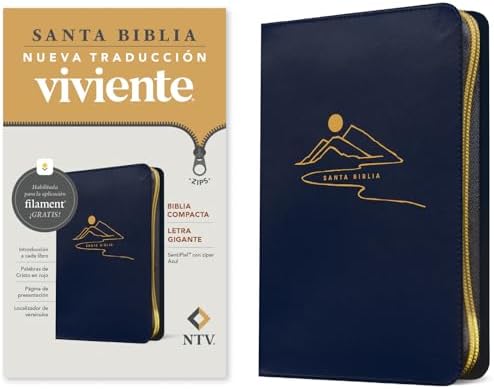 Biblia compacta NTV, letra gigante con Filament (SentiPiel, Gris