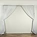 BalsaCircle 10 feet x 10 feet White Sheer Voile Backdrop Drapes Curtains 2 Panels 5x10 ft - Wedding Ceremony Party Home Decorations