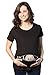 Womens Caucasian Peeking Baby Pregnancy Funny Maternity T-shirt (Black)