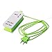 Mini USB Power Strip, 4 Port USB Charger Station 5V 2.1A-1A 21W Travel Charging Strip Outlets 5ft Extension Power Supply Cord with Universal Flat Wall Plug 100V-240V Input USB Power Sockets (Green)