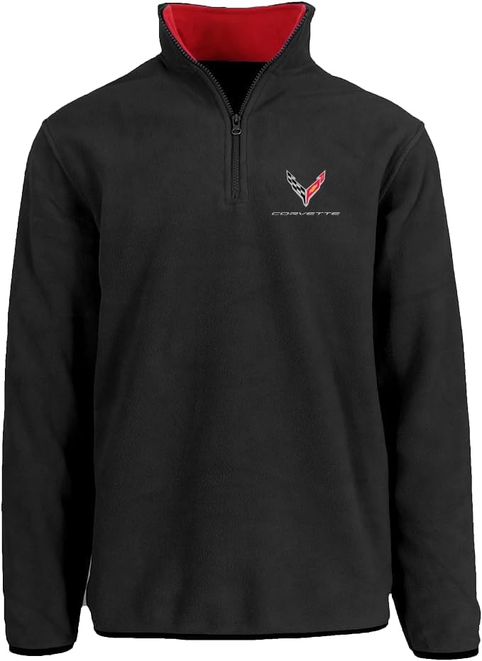 Joe's USA Mens 1/4-Zip Cadet Collar Sweatshirt-S-Black at Amazon