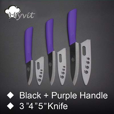 Best Quality - Kitchen Knives - Kitchen Knives Ceramic Knife 3" 4" 5" 6" inch Zirconia Japanese Knife Black Blade Paring Fruit Ceramic Chef Knives Cooking Set - by HURA - 1 PCs