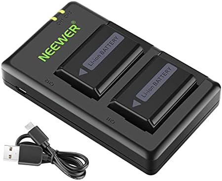 Neewer NP-FW50 Camera Battery Charger Set Compatible with Sony ZV