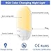 Plug-in Night Light for Kids, Compact RGB Color Changeable LED Night Lamp with Dusk to Dawn Sensor, Warm White Night Lighting for Baby Room, Bedroom, Hallway, Kitchen, Bathroom, Stairs (2 Pack)