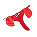 Rukisac Sexy Thong Men Elephant Underwear T-Back G-String Pants Christmas Gag Gift Funny(Red)
