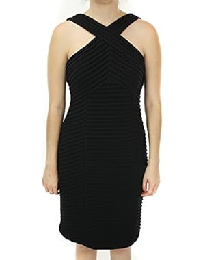 Calvin Klein Black Textured Bodycon Halter Dress 10