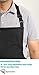 Ruvanti 2 Pack Durable Professional Grade Black Aprons for Men/Women.Adjustable Neck Strap and Size M to XXL(Large 34