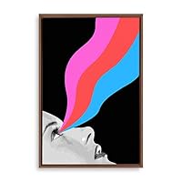Framed Canvas Wall Art Abstract Colorful Canvas Prints Home Artwork Decoration for Living Room,Bedroom - 16x24 inches