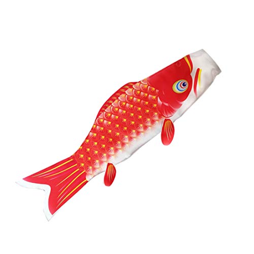 COGEEK Carp Wind Sock Flag Colorful Style Mini Koinobori Gifts Fish Wind Streamer Home Party Decorations (red, 15.7)