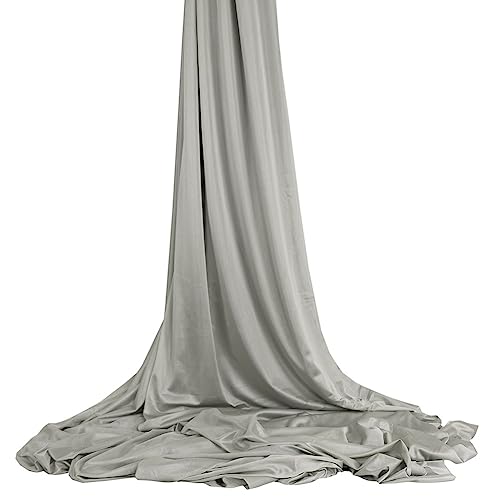 WELLSEM Deluxe L:5.5 Yards W:3 Yard Yoga Flying Swing Aerial Yoga Hammock Silk Fabric for Yoga Anti-gravity Pilates (Silver)