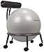 Isokinetics Inc. Brand Adjustable Fitness Ball Chair - Silver Flake on Black Metal Frame Finish - Exclusive: 60mm (2.5