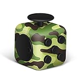 6 Sides Relieve Stress Fidget Cube For Fidgeter! Fidget Dice Anti-anxiety Toy for Children and Adults (armycamo)