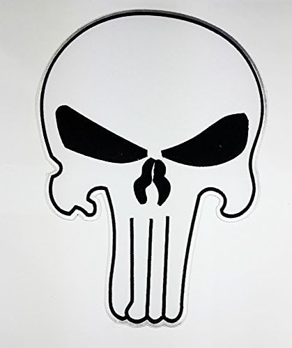 XXL BIG Punisher Skull walked Military Hero War Biker Patch symbol Biker jacket vest large Embroidered Iron on Hat Hoodie Backpack Ideal for Birthday Gift