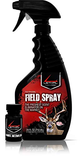 LETHAL Hunting Scent Eliminator Clothing and Gear Field Spray and Unscented Deodorant 2-Pack