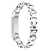 Newest Premium Replacement Accessory Metal Watch Bands Bracelet Strap for Fitbit Alta HR and Alta(No Tracker) (Style E: Silver)
